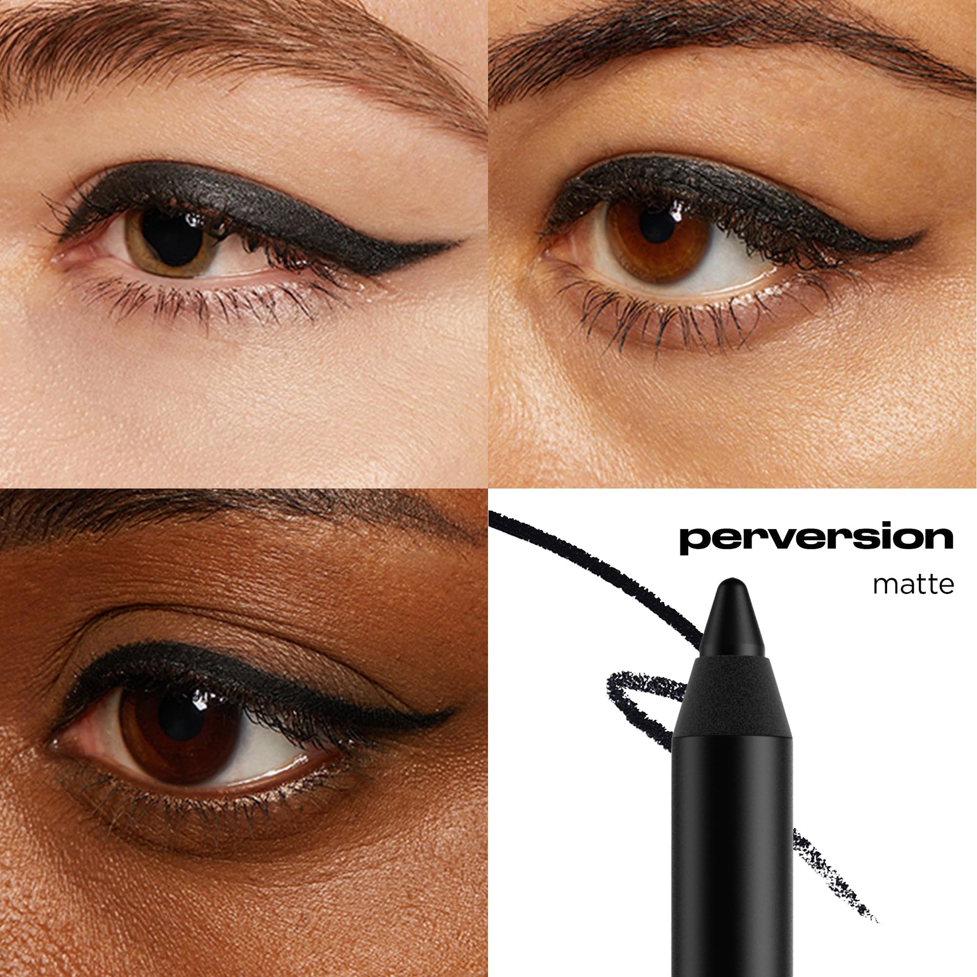 URBAN DECAY 24/7 Glide-On Waterproof Eyeliner Pencil - Smudge-Proof, Long-Lasting, Transfer-Proof, Up to 16HR Wear, Smooth No-Tug Formula, Perversion (Matte Blackest Black) - 0.04 oz - Maple Wellness Supplements