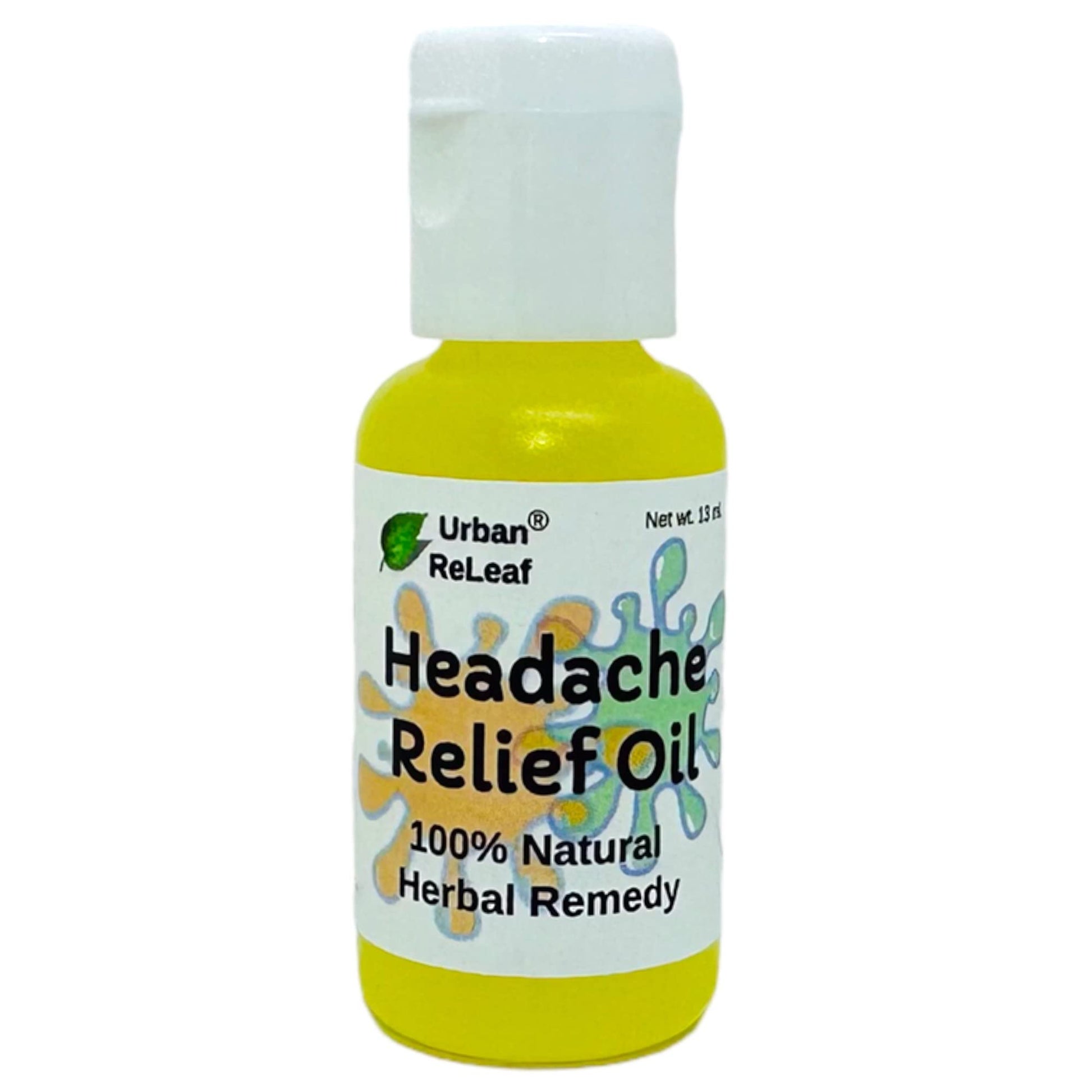 Urban ReLeaf Headache Relief Oil! 100% Natural Herbal Remedy, Sinus, Tension, Neck, Temples. Made in USA! Works Fast! Gentle Essential Oil Relief - Maple Wellness Supplements