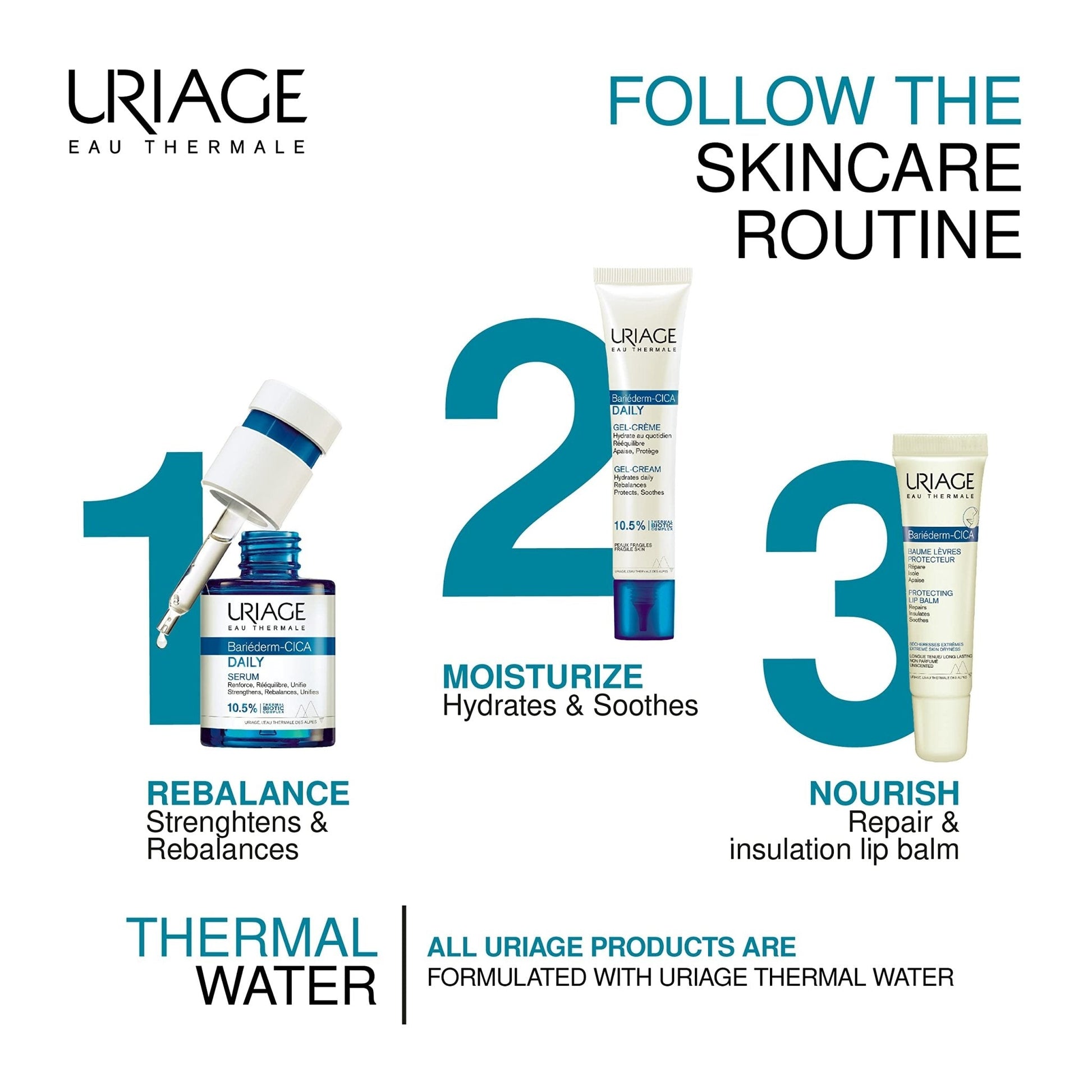 Uriage Bariéderm-cica Daily Serum 1 fl.oz. | Anti-Aging Face Serum that Prevents Fine - Maple Wellness Supplements