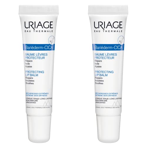 URIAGE Bariederm Cica-Lips Protecting Balm Duo, 2 x 0.5 fl.oz. each | Repairs - Maple Wellness Supplements