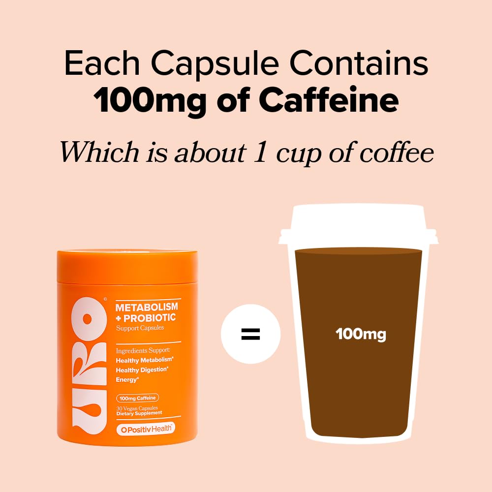 URO Metabolism + Probiotic Support Capsules – Metabolism, Gut Health & Sustained Energy – with Chromium Picolinate, Green Coffee Bean Extract - Maple Wellness Supplements
