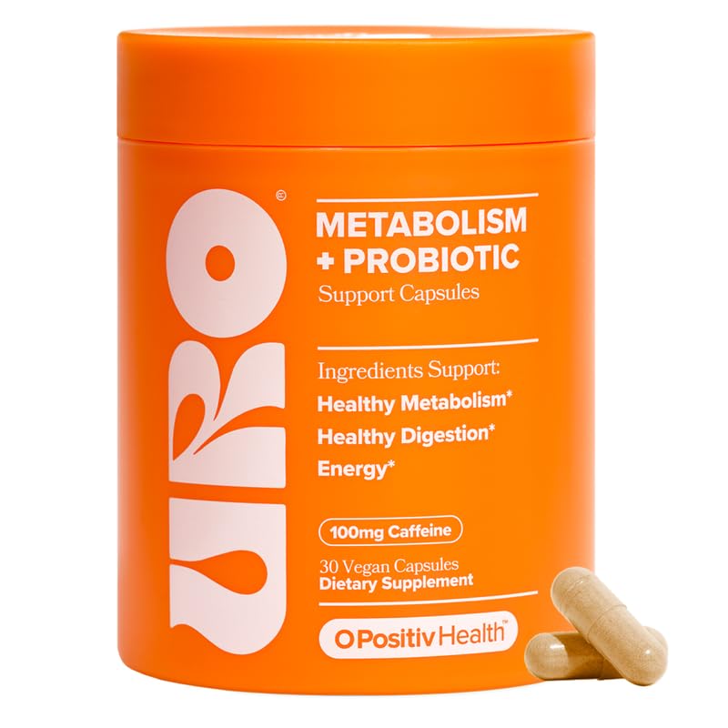 URO Metabolism + Probiotic Support Capsules – Metabolism, Gut Health & Sustained Energy – with Chromium Picolinate, Green Coffee Bean Extract - Maple Wellness Supplements