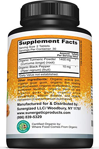 USDA Certified Organic Turmeric Supplement – Includes Organic Turmeric & Organic Black - Maple Wellness Supplements