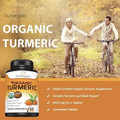 USDA Certified Organic Turmeric Supplement – Includes Organic Turmeric & Organic Black - Maple Wellness Supplements