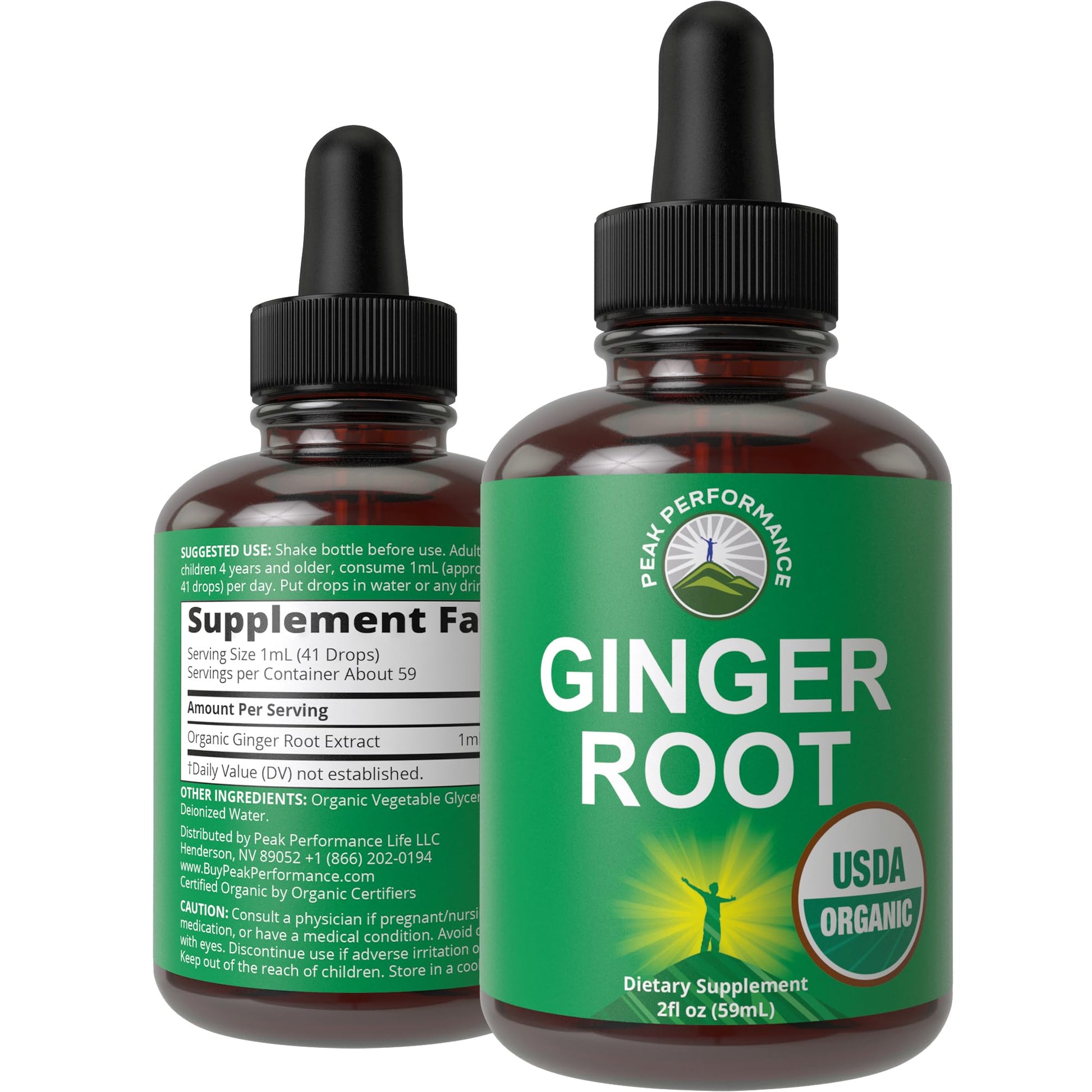 USDA Organic Ginger Root Extract Liquid Drops. Zero Sugar, Non Bitter Vegan Ginger Oil Supplement for Immune, Digestive + Gut Support. High Bioavailability, Gluten Free for Women and Men. Take Orally - Maple Wellness Supplements