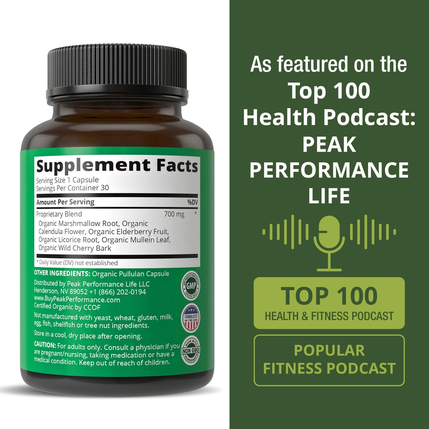 USDA Organic Lung Detox for Smokers and Non Smokers with 6 Top Ingredients. Mullein Leaf, Marshmallow Root, Calendula. Lungs Cleanse for Better Respiratory Health. Lung Support Capsules Supplement - Maple Wellness Supplements