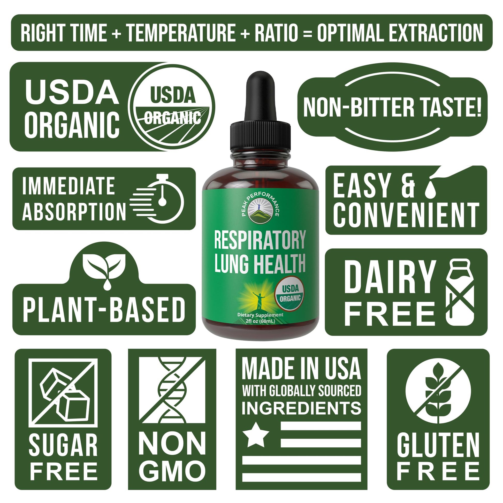 USDA Organic Lung Detox for Smokers and Non Smokers with 6 Top Ingredients. Mullein Leaf, Marshmallow Root, Calendula. Lungs Cleanse for Better Respiratory Health. Liquid Drops Tincture Supplement - Maple Wellness Supplements