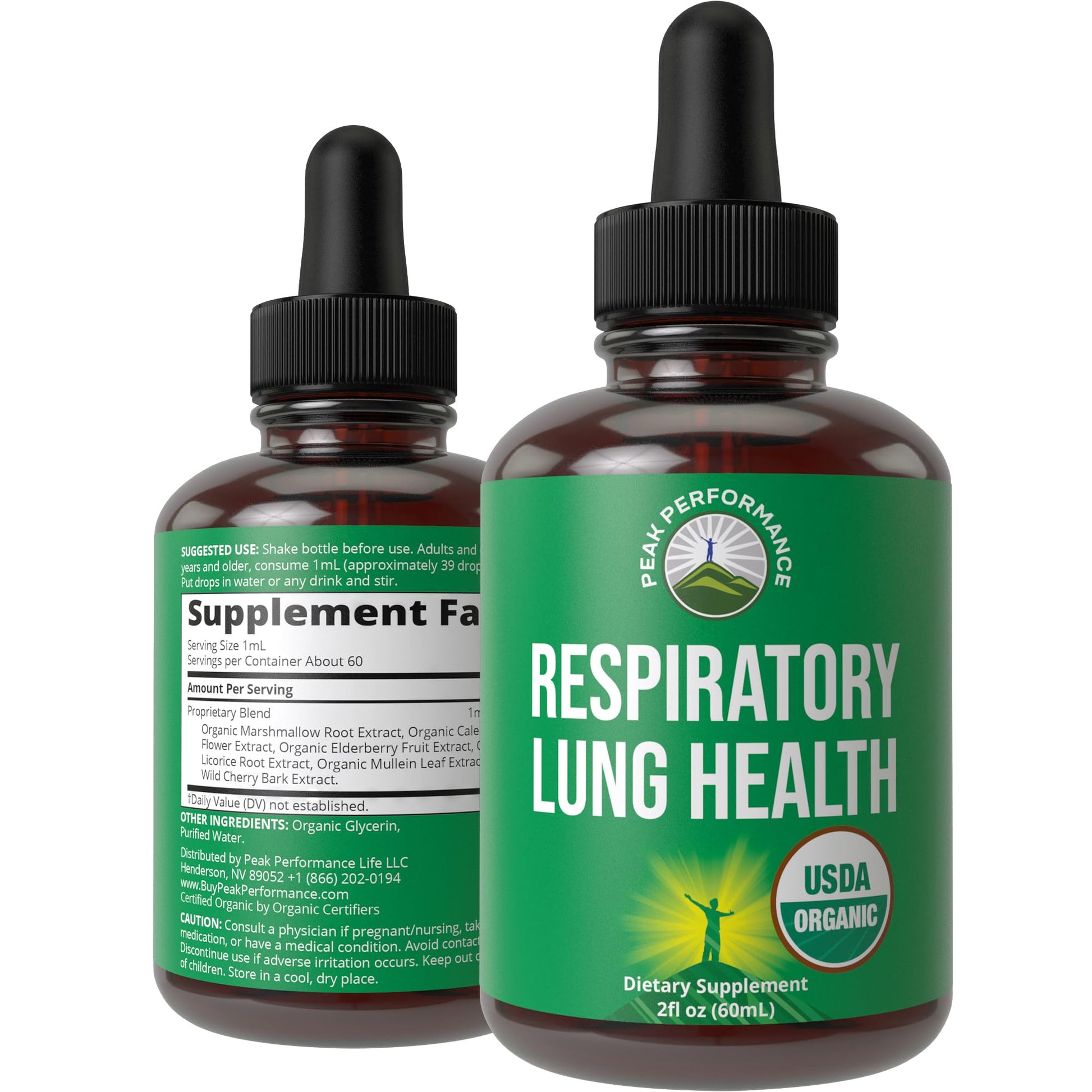USDA Organic Lung Detox for Smokers and Non Smokers with 6 Top Ingredients. Mullein Leaf, Marshmallow Root, Calendula. Lungs Cleanse for Better Respiratory Health. Liquid Drops Tincture Supplement - Maple Wellness Supplements