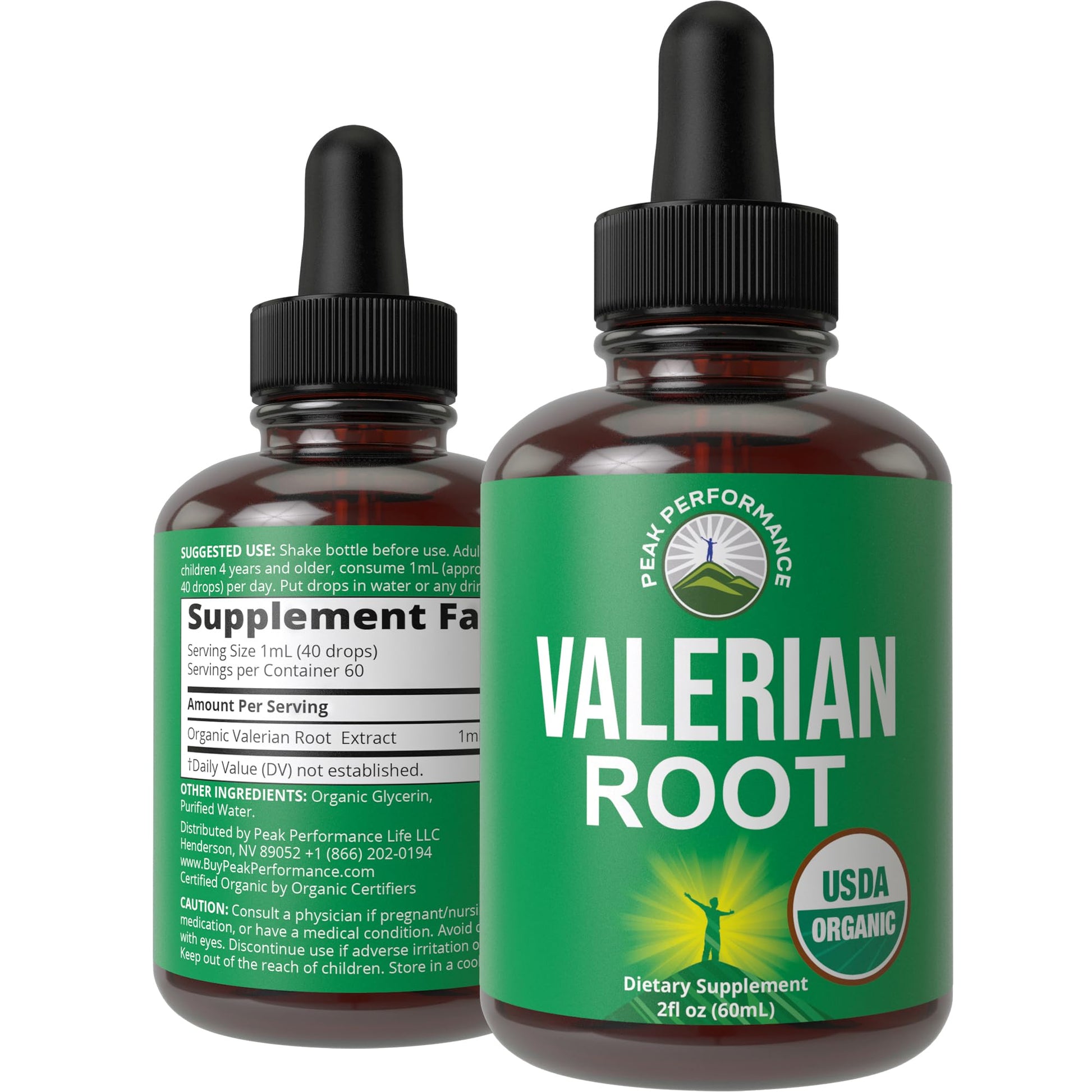 USDA Organic Valerian Root Liquid Drops Supplement. Vegan Extract Tincture for Relaxation, Sleep, Calm. Great Alternative to Valerian Capsules. Zero Sugar, Gluten Free Supplements for Women and Men - Maple Wellness Supplements