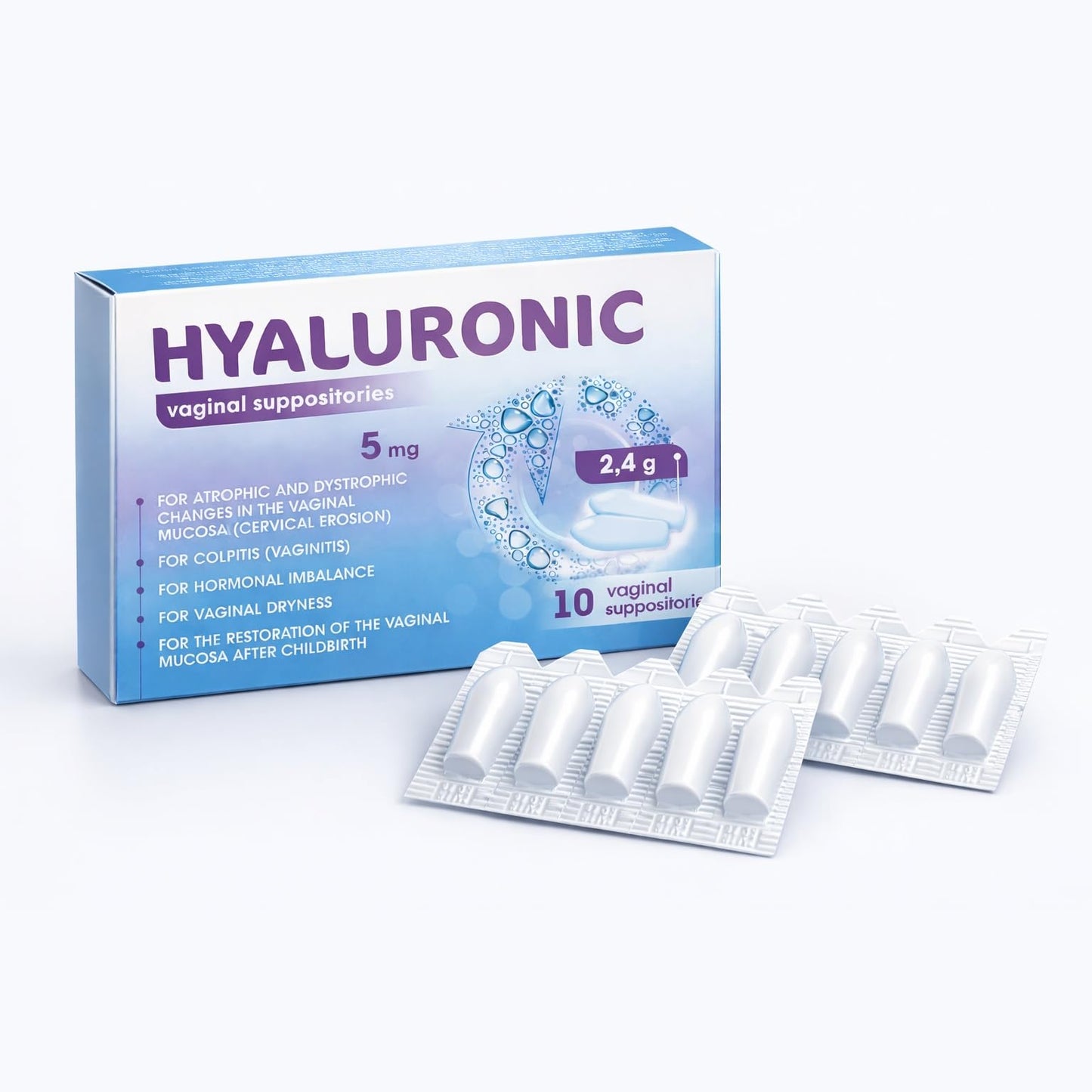 Vaginal Moisturizer for Women with Hyaluronic Acid - Hormone-Free - Intimate Moisturizer for Vaginal Dryness During Menopause - Ideal for Skin Revitalization, pH Balance & Post-Childbirth Recovery - Maple Wellness Supplements