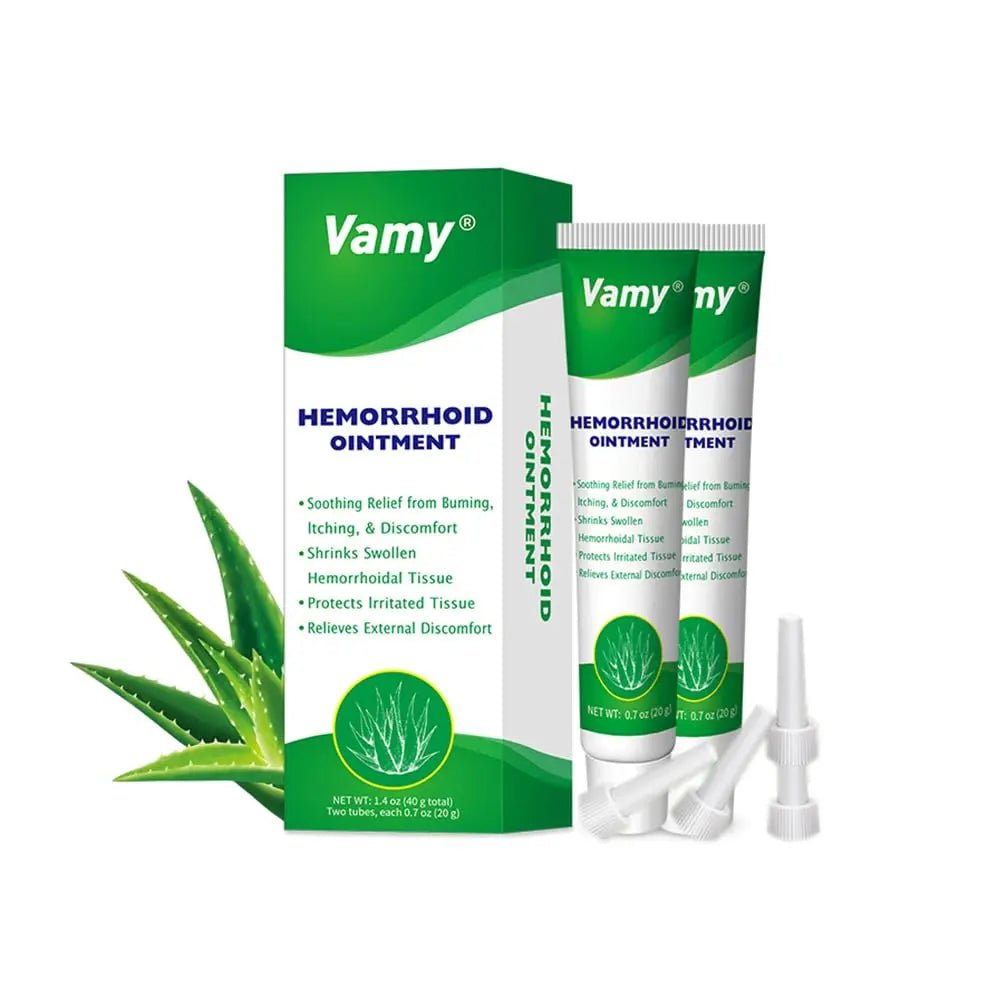 vamy Herbal Hemorrhoid Cream, Hemorrhoid Treatment and Hemorrhoids Cream with Lidocaine 4% and Phenylephrine HCI for Fast Relief of Pain, Swelling, Itching, Burning, Hemorrhoidal Treatment. 2 pc - Maple Wellness Supplements