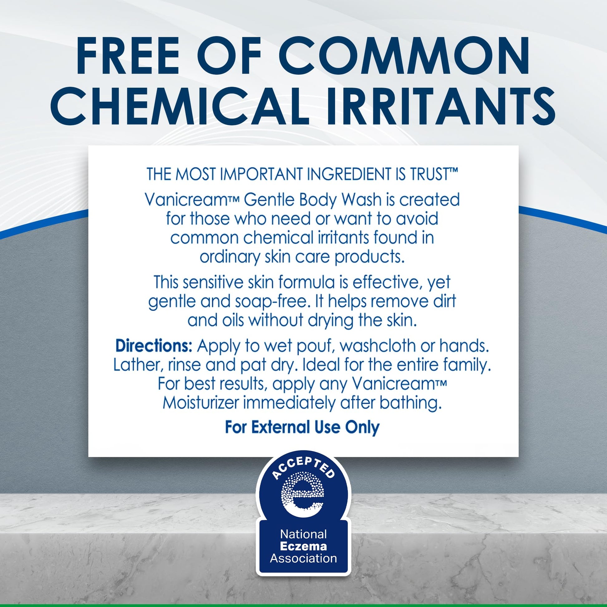 Vanicream Gentle Body Wash -12 fl oz - Formulated Without Common Irritants for Those with Sensitive Skin - Maple Wellness Supplements