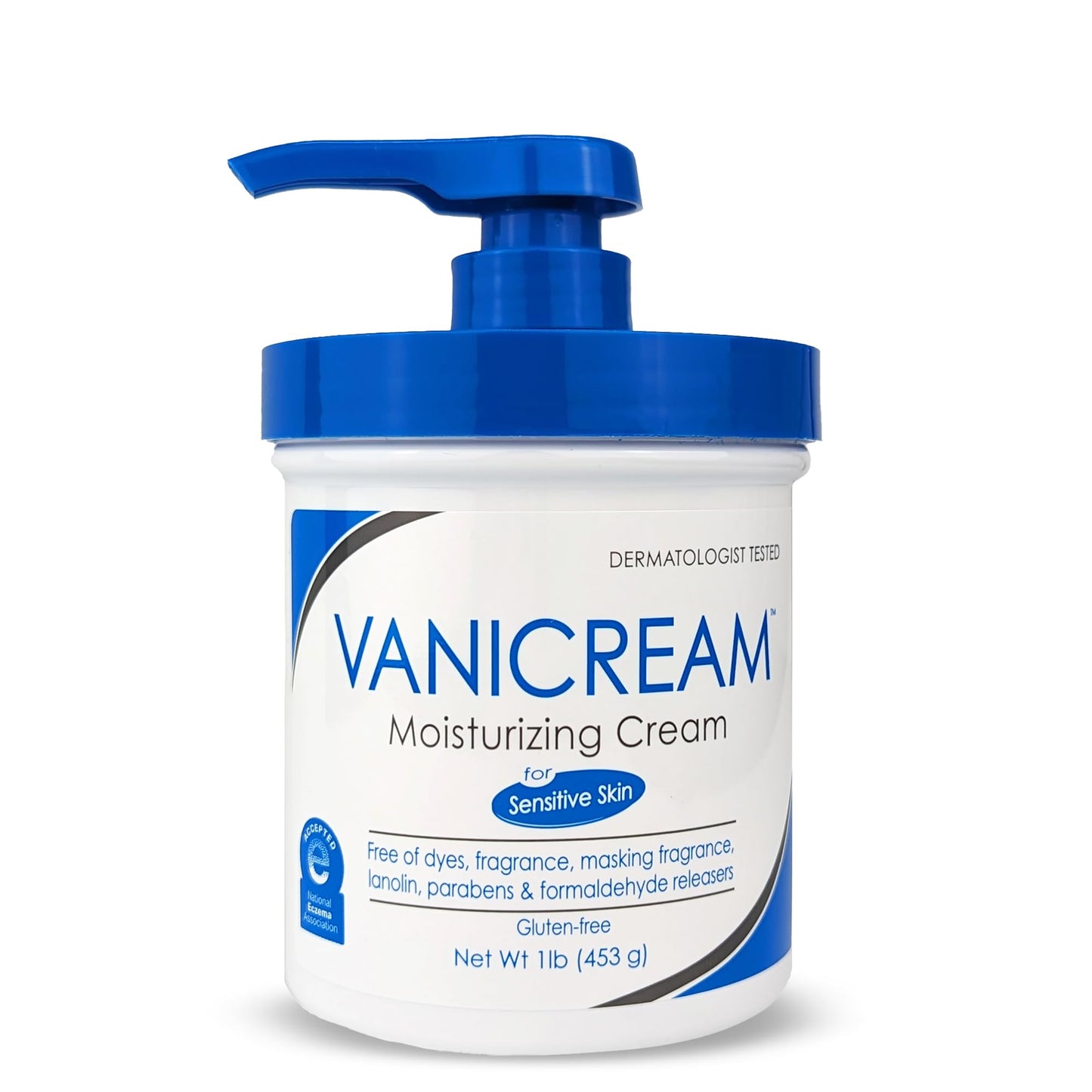 Vanicream Moisturizing Skin Cream with Pump Dispenser - 16 fl oz (1 lb) - Moisturizer Formulated - Maple Wellness Supplements