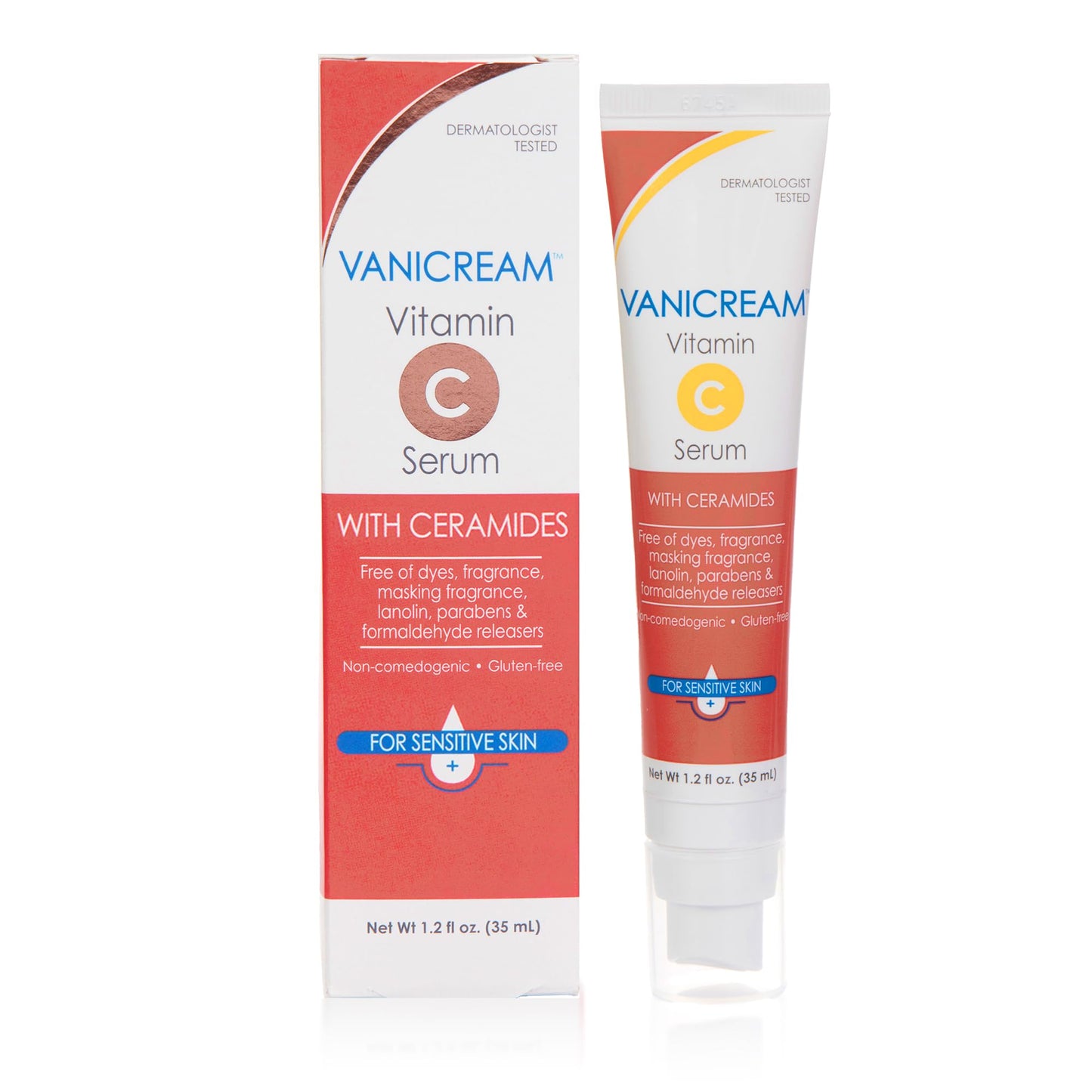 Vanicream Vitamin C Serum, 1.2 Fl Oz, Formulated without Common Irritants for Sensitive Skin, Milky and Lightweight Brightening Serum, - Maple Wellness Supplements