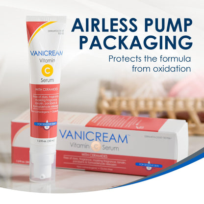 Vanicream Vitamin C Serum, 1.2 Fl Oz, Formulated without Common Irritants for Sensitive Skin, Milky and Lightweight Brightening Serum, - Maple Wellness Supplements