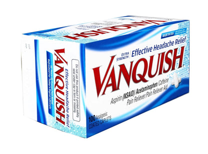 Vanquish Extra Strength Pain Reliever Caplets-100 ct. (Pack of 3) - Maple Wellness Supplements