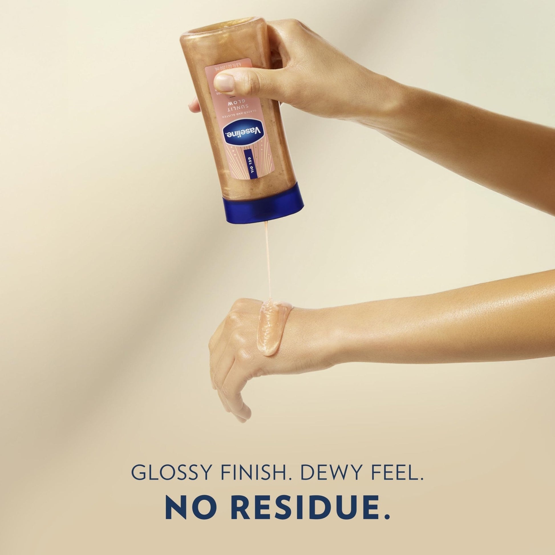 Vaseline Glazed and Glisten Sunlit Glow Body Gel Oil Vanilla Cocoa Shimmering with Ultra-Hydrating Lipids - Maple Wellness Supplements