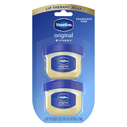 Vaseline Lip Therapy 2 Pack Original Mini For Dry, Chapped Lips Hydrating Lip Balm 0.5 oz - Maple Wellness Supplements
