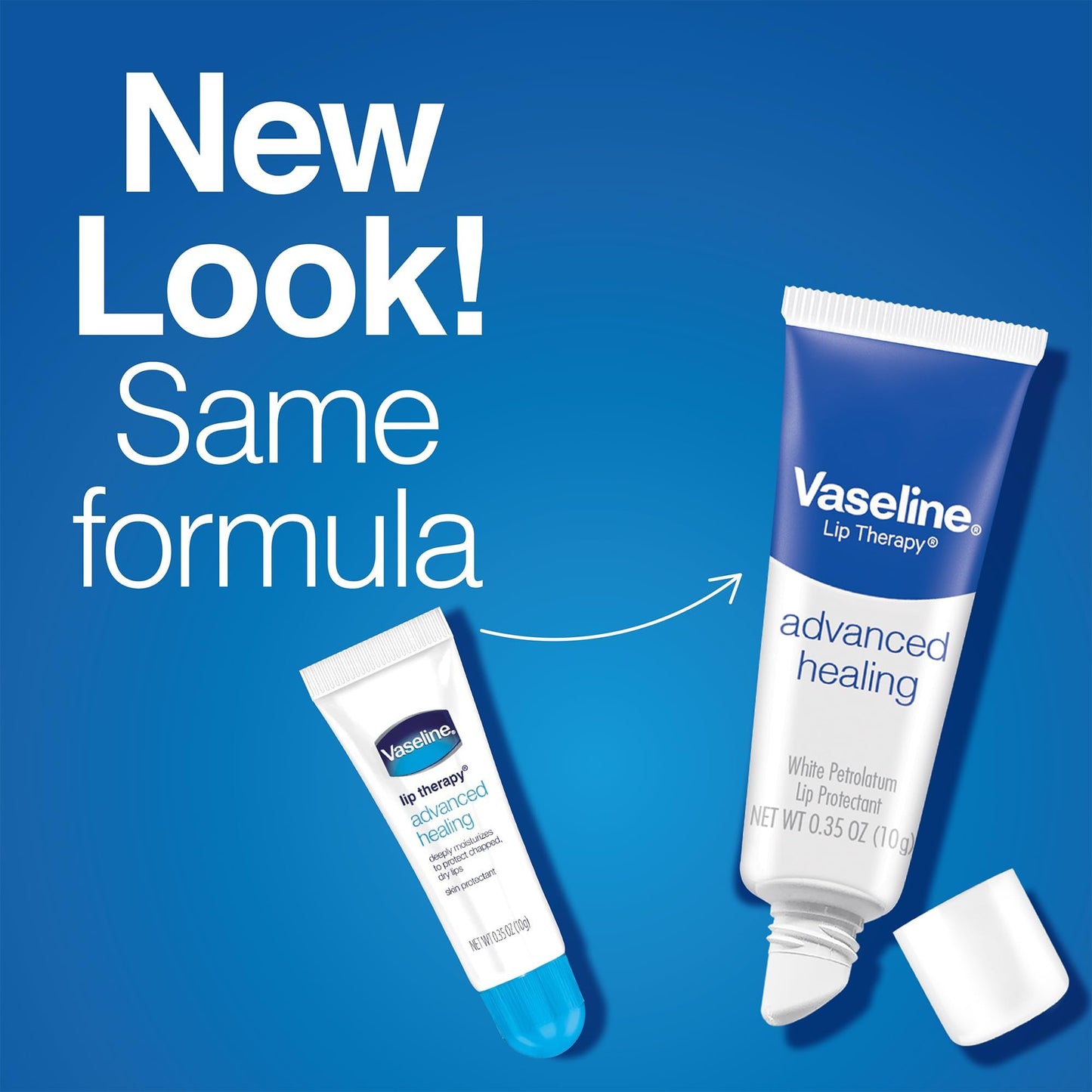 Vaseline Lip Therapy Advanced Healing 3-Pack – White Petroleum Moisturizing Lip Balm for Extremely Dry Lips, 0.35 Oz Ea - Maple Wellness Supplements