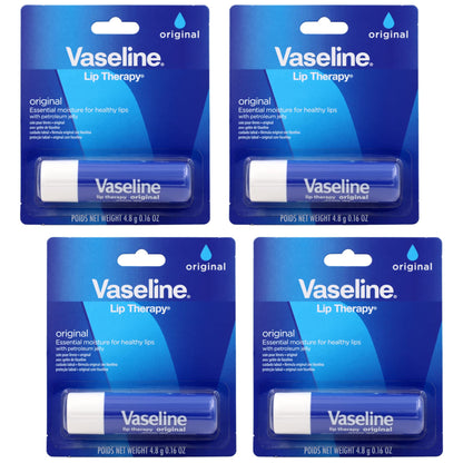 Vaseline Lip Therapy Care Original, Fast-Acting Nourishment, Ideal for Chapped, Dry, Cracked, or Damaged Lips - Maple Wellness Supplements