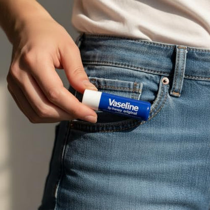 Vaseline Lip Therapy Care Original, Fast-Acting Nourishment, Ideal for Chapped, Dry, Cracked, or Damaged Lips - Maple Wellness Supplements