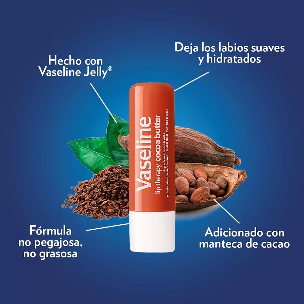 Vaseline Lip Therapy Cocoa Butter Twin Pack - Maple Wellness Supplements