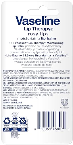 Vaseline Lip Therapy Rosy Lips Moisturizing Lip Balm - Twin Pack (2-Pack) - Maple Wellness Supplements