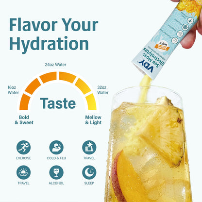 VDY Sea Moss Electrolytes Powder Packets - Hydration Packets Sugar Free - Electrolyte Packets with 30 Sticks - Zero Sugar & 0 Calorie - Keto Friendly - Maple Wellness Supplements