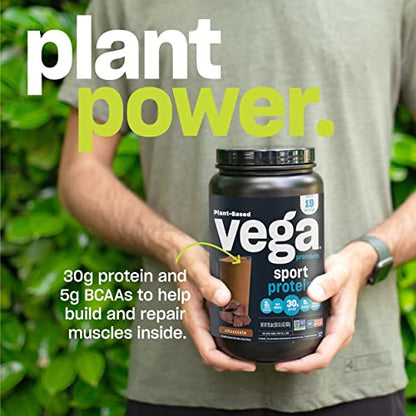 Vega Premium Sport Protein Mocha Protein Powder, Vegan, Non GMO, Gluten Free Plant - Maple Wellness Supplements