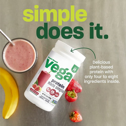 Vega Protein Made Simple, Caramel Toffee - Stevia Free Vegan Protein Powder, Plant Based - Maple Wellness Supplements