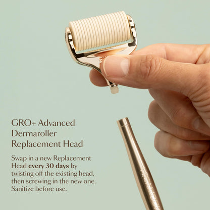 VEGAMOUR GRO+ Advanced Dermaroller Replacement Head | 1,200 Microneedle 0.25mm Scalp Tool | Gently Exfoliates the Scalp | (No Handle, Replacement Head Only) - Maple Wellness Supplements