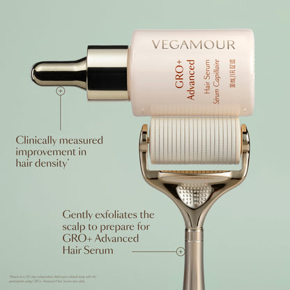 VEGAMOUR GRO+ Advanced Dermaroller Replacement Head | 1,200 Microneedle 0.25mm Scalp Tool | Gently Exfoliates the Scalp | (No Handle, Replacement Head Only) - Maple Wellness Supplements