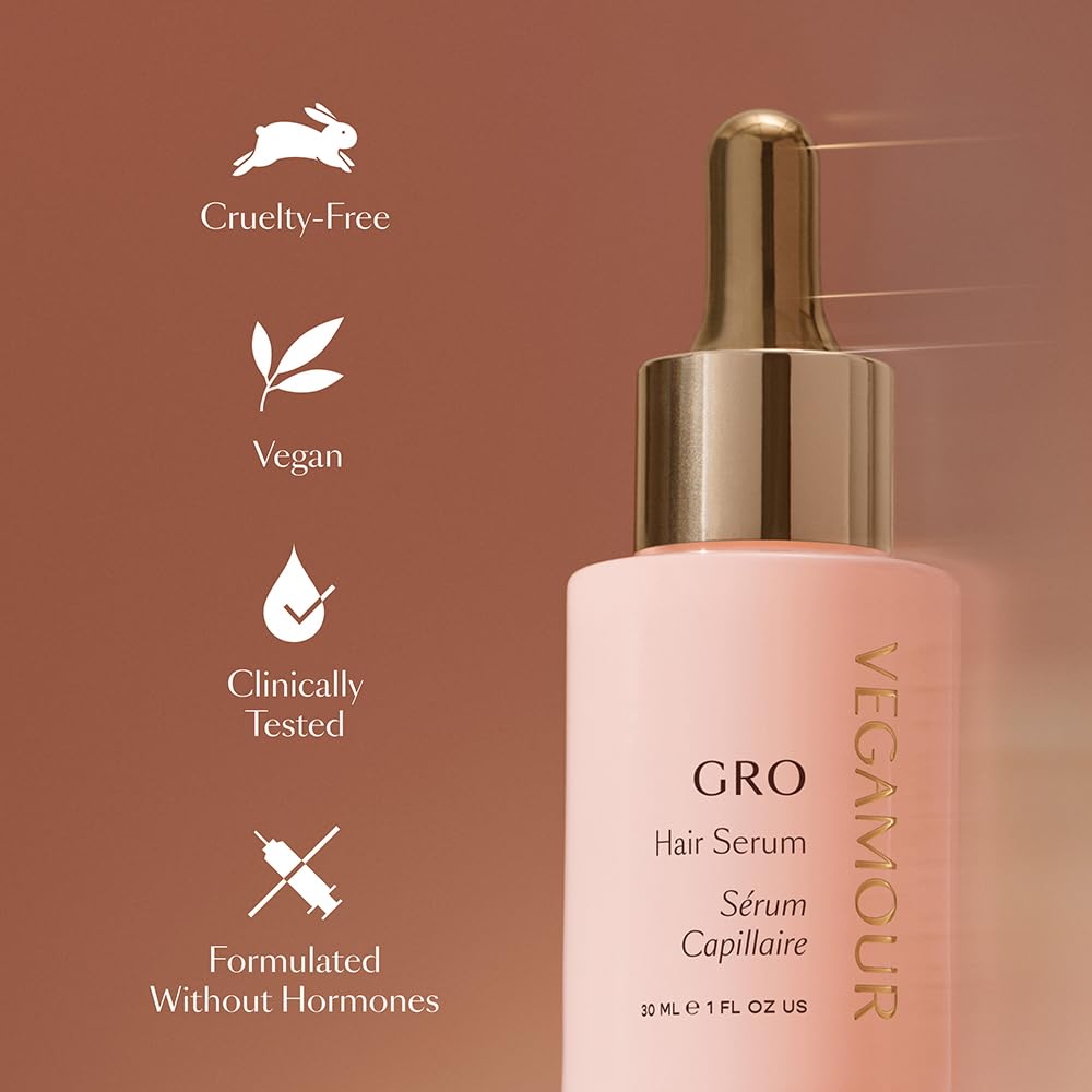 VEGAMOUR GRO Better Duo Includes GRO Hair Serum & GRO Revitalizing Scalp Massager for Thinning Hair - Maple Wellness Supplements