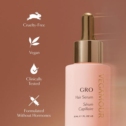 VEGAMOUR GRO Better Duo Includes GRO Hair Serum & GRO Revitalizing Scalp Massager for Thinning Hair - Maple Wellness Supplements