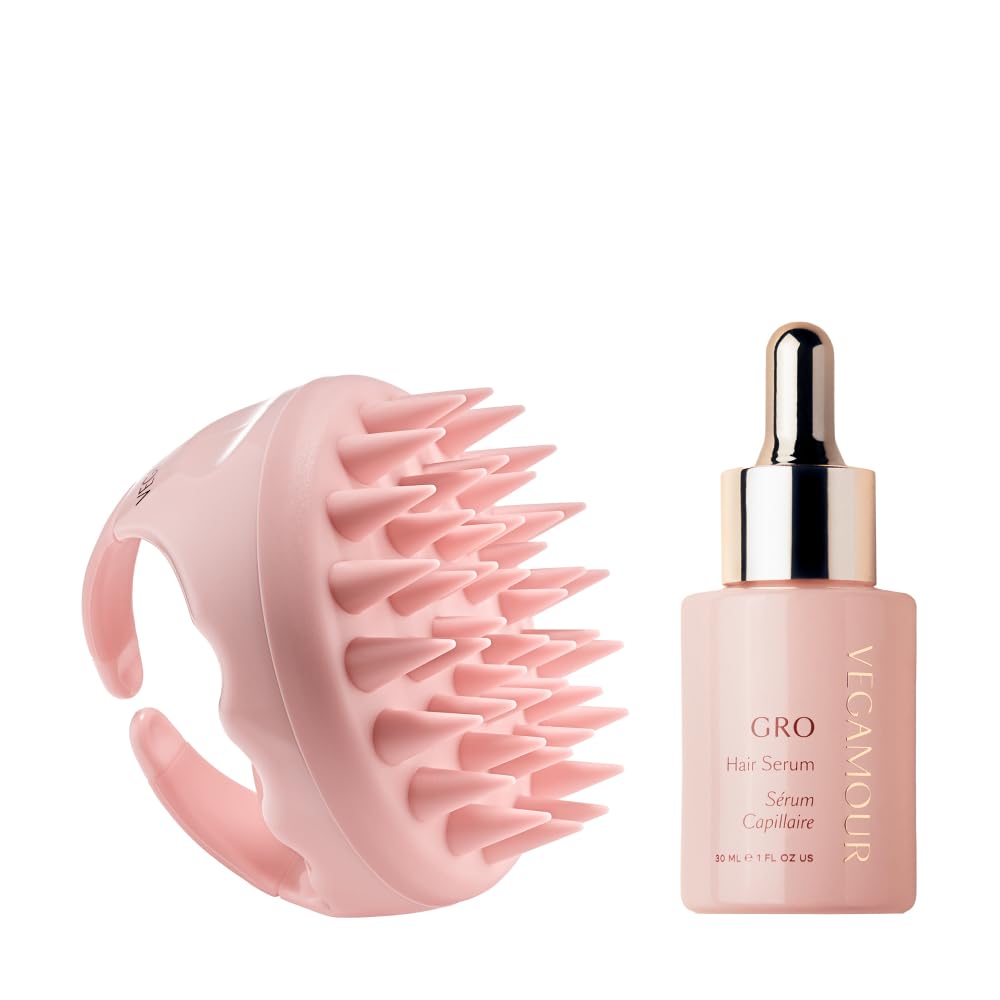 VEGAMOUR GRO Better Duo Includes GRO Hair Serum & GRO Revitalizing Scalp Massager for Thinning Hair - Maple Wellness Supplements