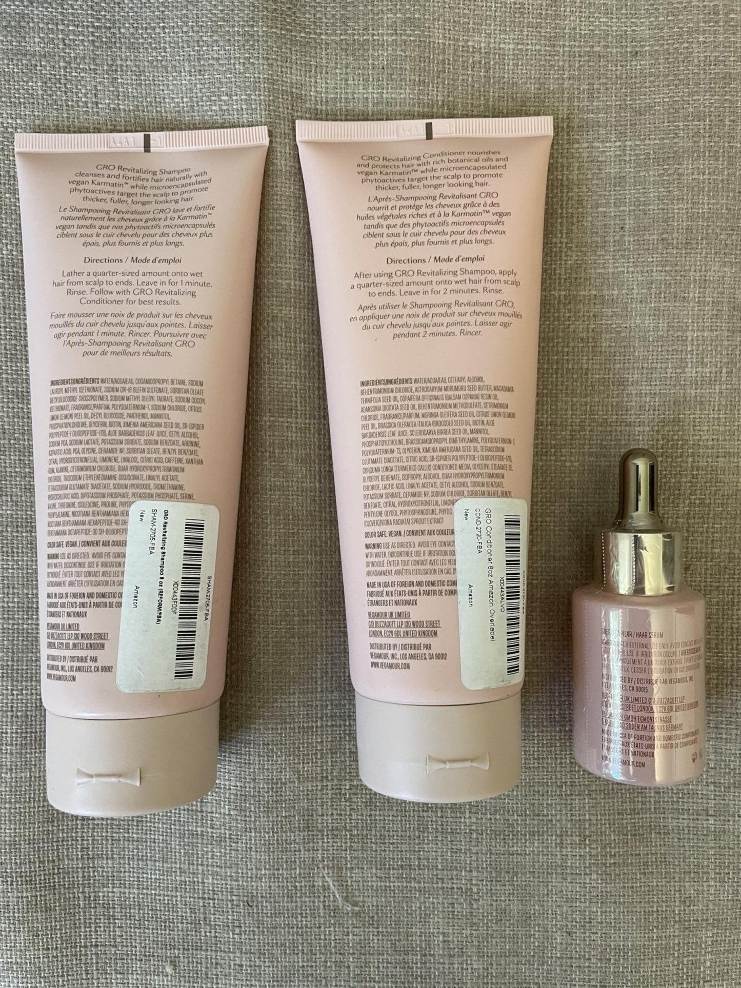 Vegamour GRO Essentials Kit Includes GRO Revitalizing Shampoo & Conditioner and GRO Hair Serum for Thinning Hair - Maple Wellness Supplements