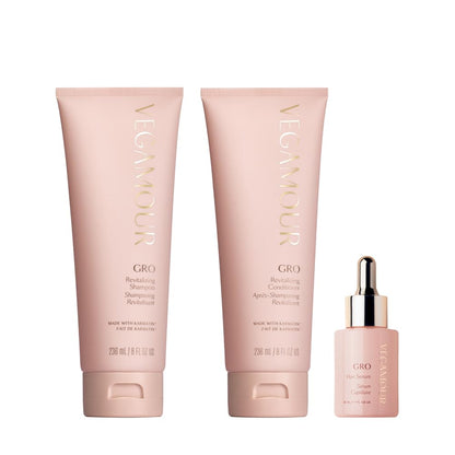Vegamour GRO Essentials Kit Includes GRO Revitalizing Shampoo & Conditioner and GRO Hair Serum for Thinning Hair - Maple Wellness Supplements