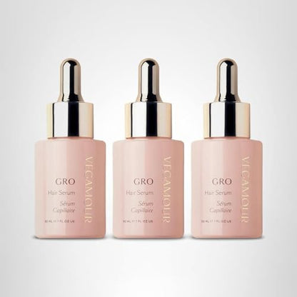 VEGAMOUR GRO Hair Serum for Hair Thinning, Thicker Fuller Looking Hair, Non Oily Tonic, 3 pack, 90 day supply - Maple Wellness Supplements