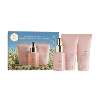 VEGAMOUR GRO Healthy Hair Starter Kit | Full Size GRO Serum for Thinning & Shedding plus Travel Size Shampoo and Conditioner with Vegan Keratin to Support Thicker, Fuller Looking Locks | $92 Value - Maple Wellness Supplements