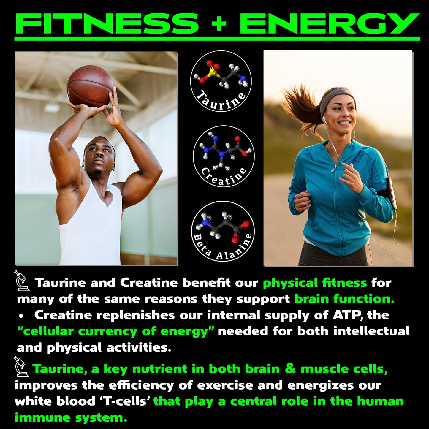 Vegan Brain & Body Boost: The Cherry On Top of A Plant-Based Lifestyle | Working Intelligence | Anti-Aging | Physical Fitness | Vegan Amino Acids - Creatine, Taurine & Beta Alanine | 40 Servings/300g - Maple Wellness Supplements