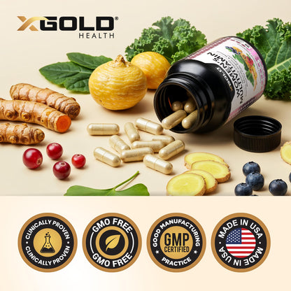 Vegan Women's Daily Multivitamin 50 Plus with Organic WholeFood Based Natural Ingredients, Ginger, Maca, Multi-Vitamin B Complex & More - Maple Wellness Supplements