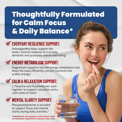 VEGATOT Organic Cortisol Wellness Complex 15-in-1 Formula with Magnesium Ashwagandha St. John's Wort Valerian Rhodiola Rosea Passionflower Chamomile - Maple Wellness Supplements