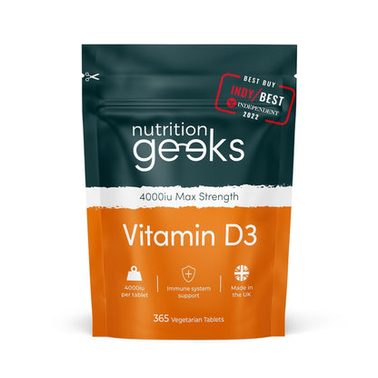 Vegetarian Vitamin D3 4000 iu - 1 Year Supply, 365 Easy-Swallow High Strength Vitamin - Maple Wellness Supplements