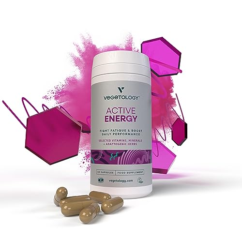 Vegetology Energy Supplements – Iron, Vitamin C & B2, B12, Folate & More – Vitamin Supple - Maple Wellness Supplements