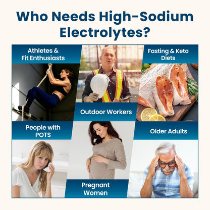 Venture Pal High Sodium Sugar Free Electrolytes Powder Packet - Hydration Packets with Vitamin, Sodium & Potassium | Zero Calories | Vegan, Keto & Paleo Friendly - Maple Wellness Supplements