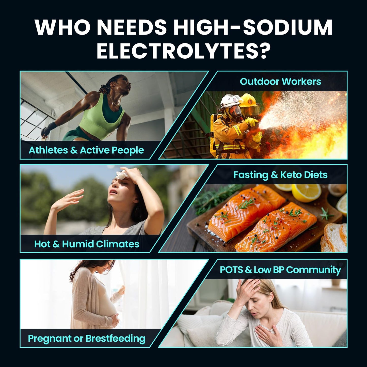 Venture Pal High Sodium Sugar Free Electrolytes Powder Packet, Zero Calories Hydration Packets with Vitamin, Sodium, Potassium & Magnesium, Electrolyte Drink Mix - Maple Wellness Supplements