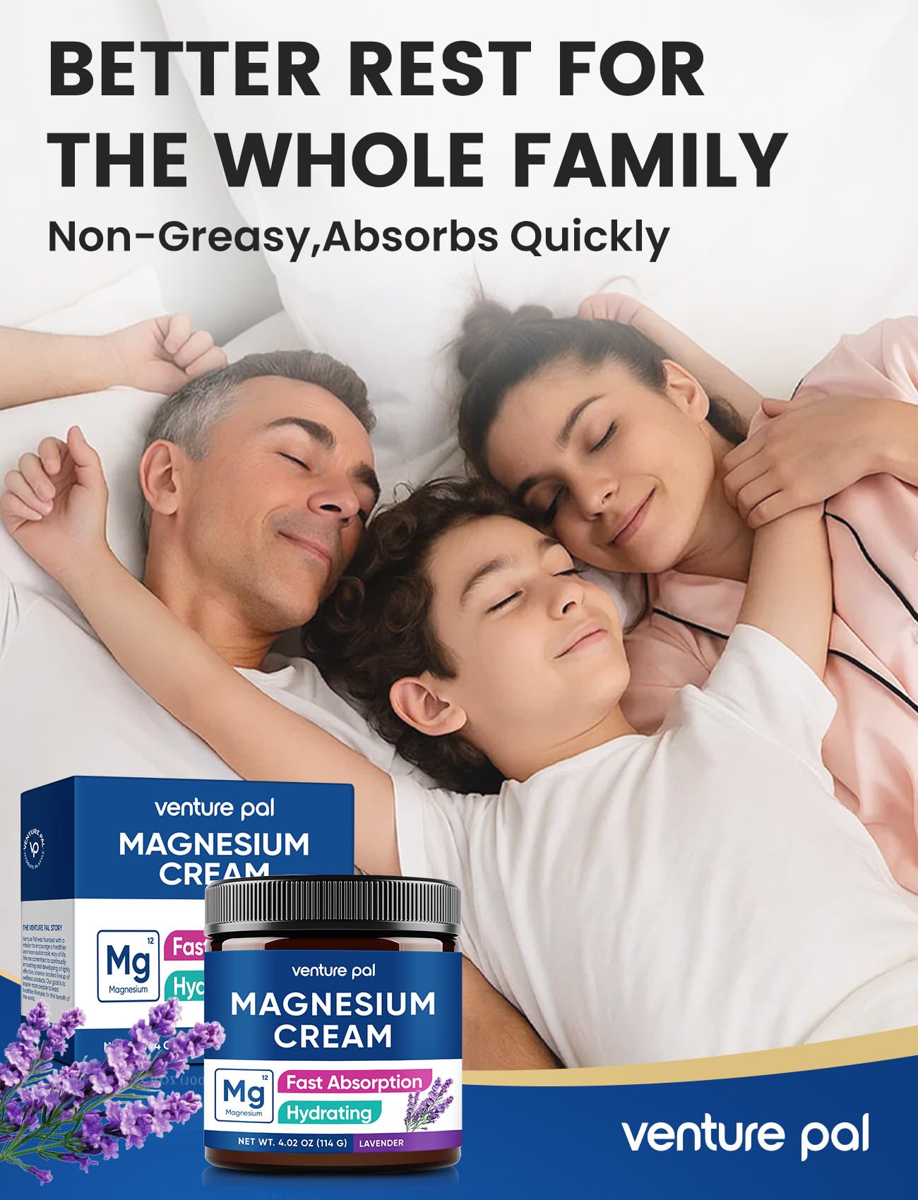 Venture Pal Topical Magnesium Cream, Fast-Absorbing Magnesium Moisturizing Lotion with Coconut Oil - Maple Wellness Supplements