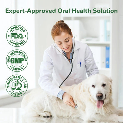 Vetriuntrix Dog Teeth Cleaning Powder, Dental Powder for Dogs Teeth Tartar Remove & Plaque Off, Fresh Breath for Dogs with Natural Plants Blend, Enzymes and Postbiotics, 300g - Maple Wellness Supplements