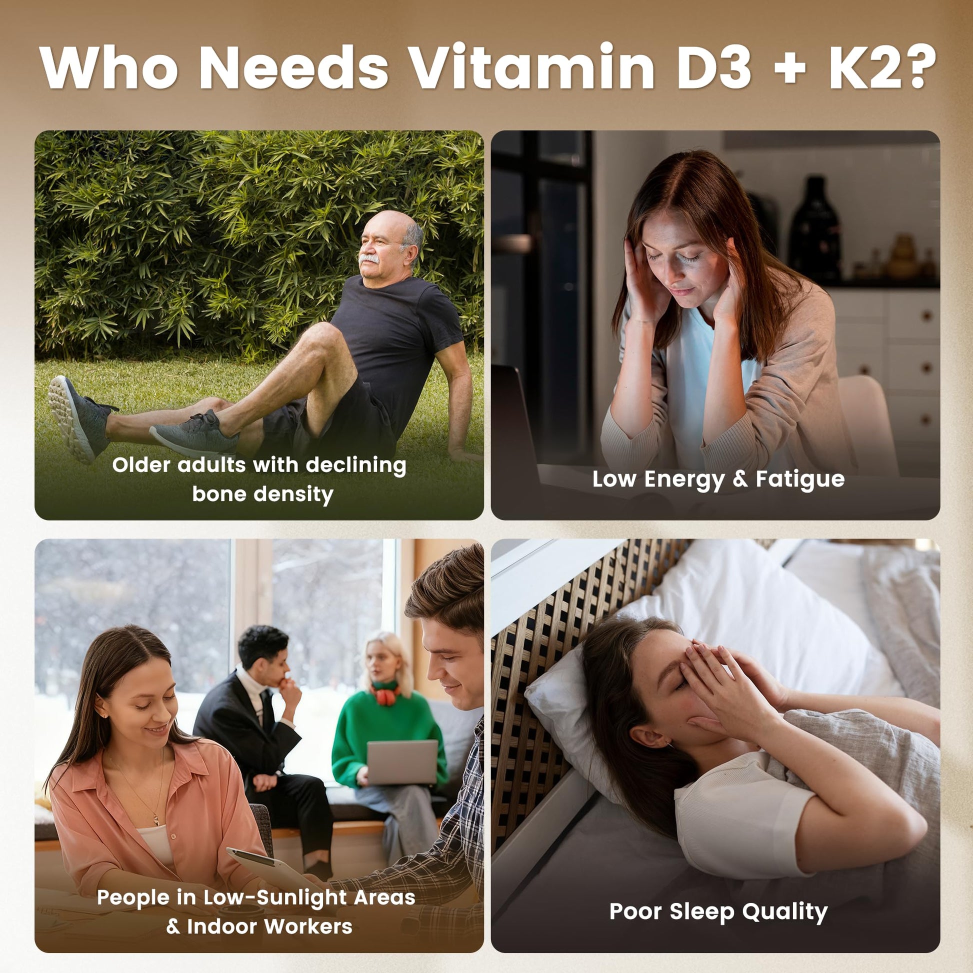 VEV Corefeel Vitamin D3 K2 10,000 IU, 200 mcg MK-7, 300 Coconut Oil Softgels, 2 in 1 Vitamins Supplement D & K (Include MK7), Easy to Swallow - Maple Wellness Supplements
