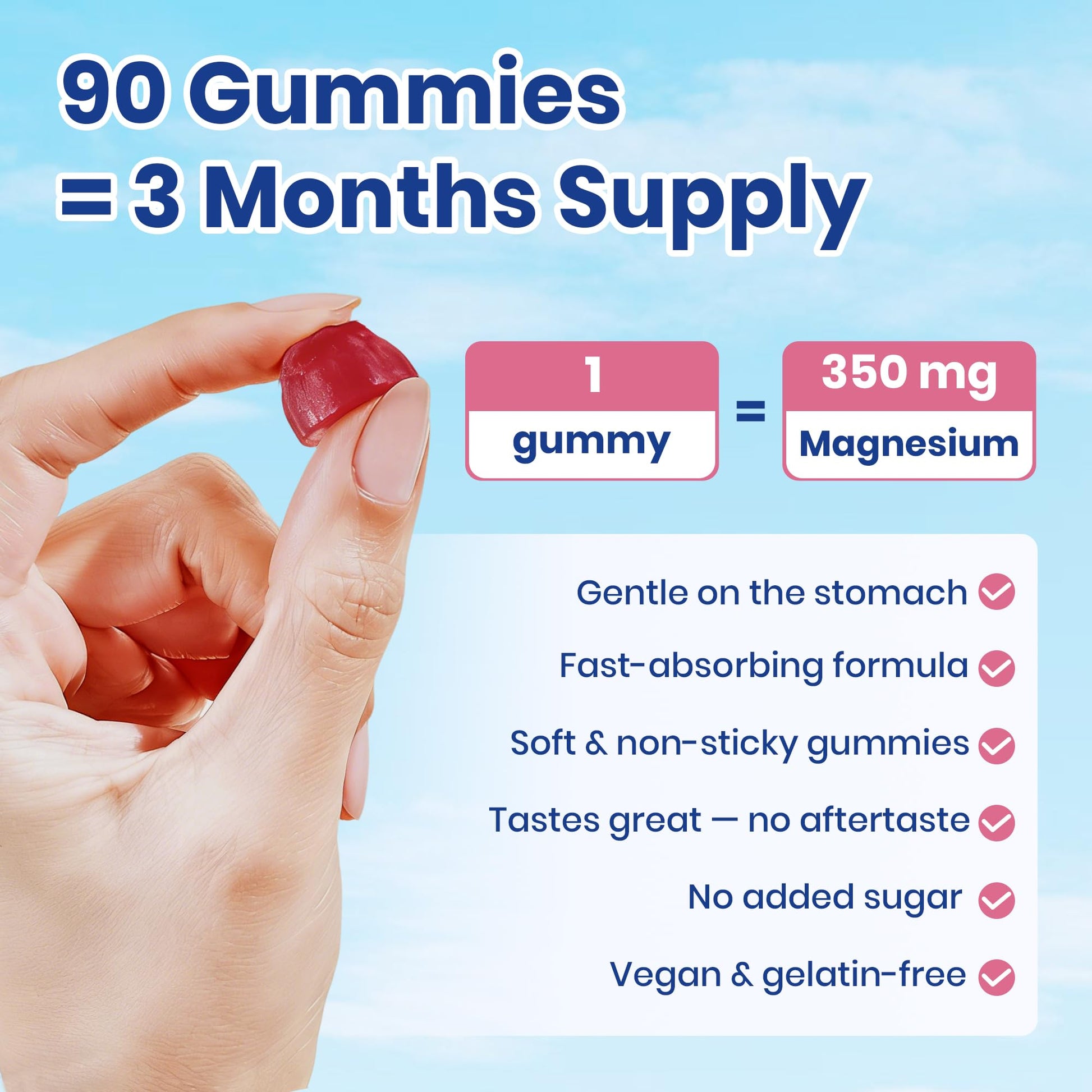 VEV Deep Calm Magnesium Complex 14-in-1 Gummies – 90 Count (Pack of 1) – with D3, Ashwagandha, L-theanine, Zinc – Magnesium Complex for Women and Men - Maple Wellness Supplements